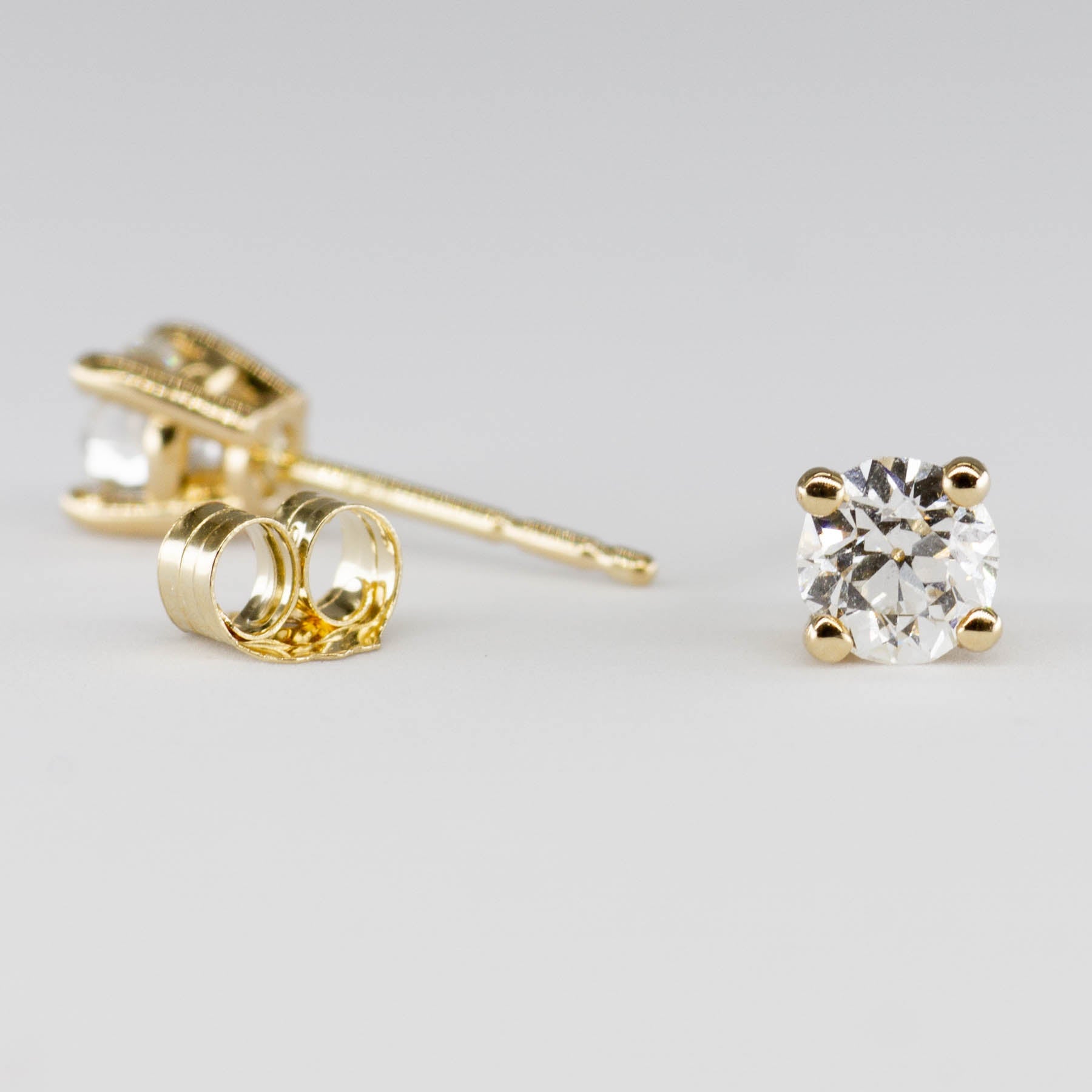 '100 Ways' Old European Yellow Gold Diamond Studs | 0.65 ctw VS2 G/H | - 100 Ways