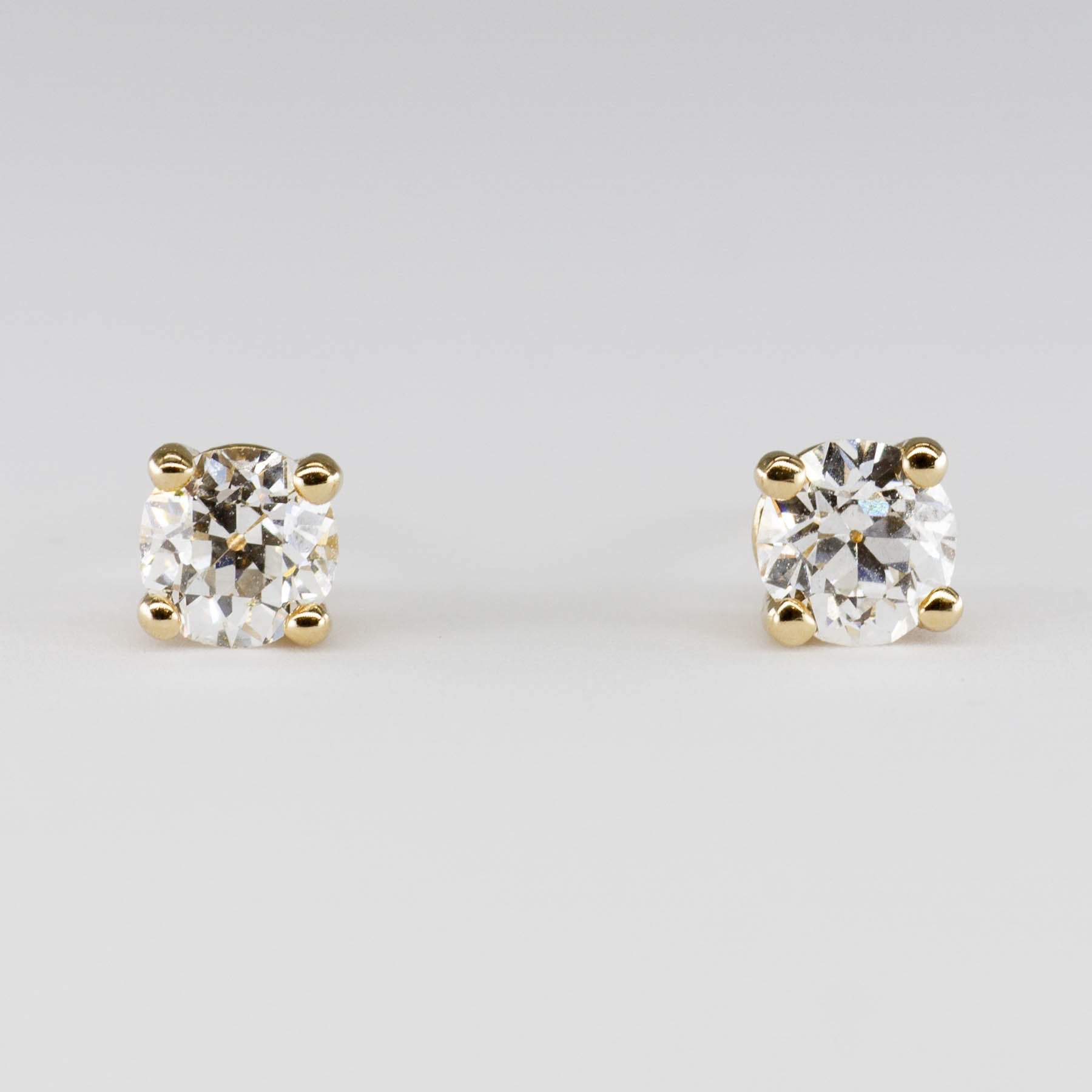 '100 Ways' Old European Yellow Gold Diamond Studs | 0.65 ctw VS2 G/H | - 100 Ways