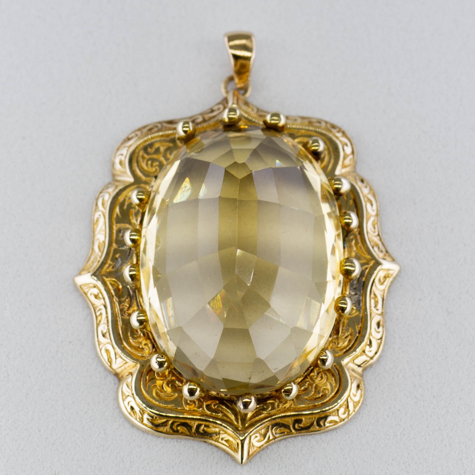 100 Ways' Ornate Victorian Citrine Pendant | 26.00ct | - 100 Ways