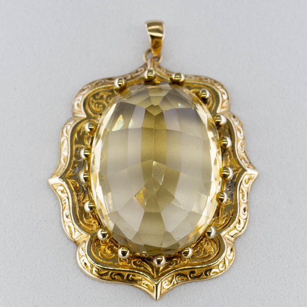 100 Ways' Ornate Victorian Citrine Pendant | 26.00ct |