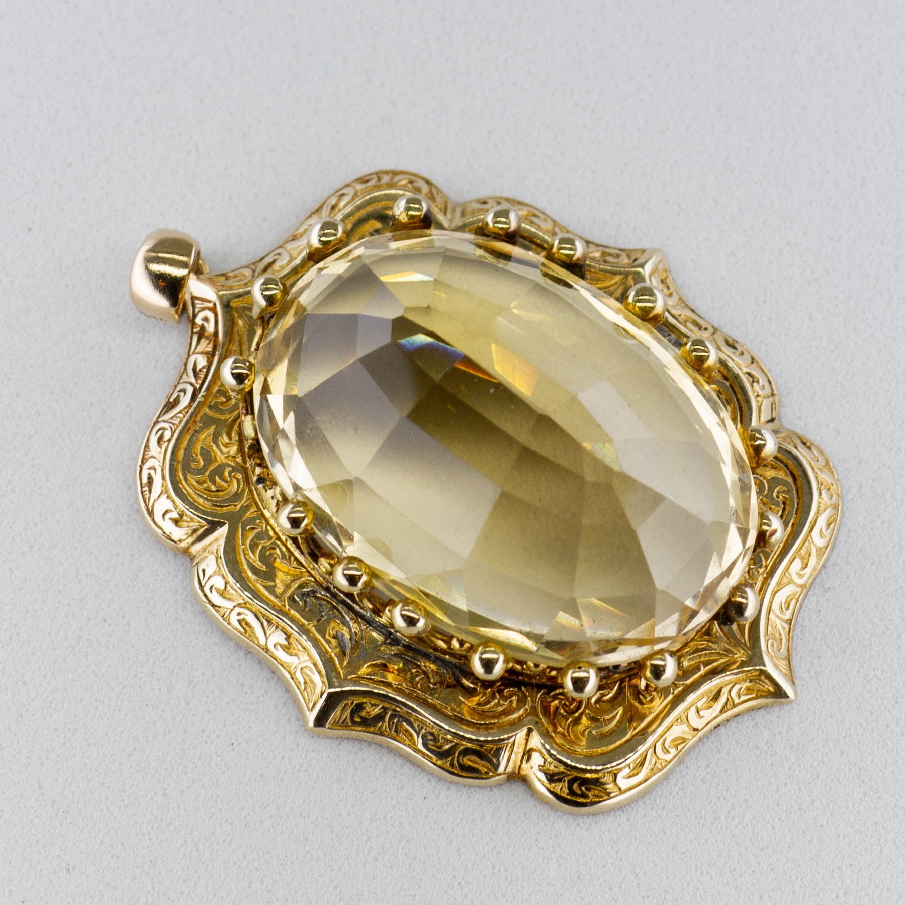 100 Ways' Ornate Victorian Citrine Pendant | 26.00ct | - 100 Ways