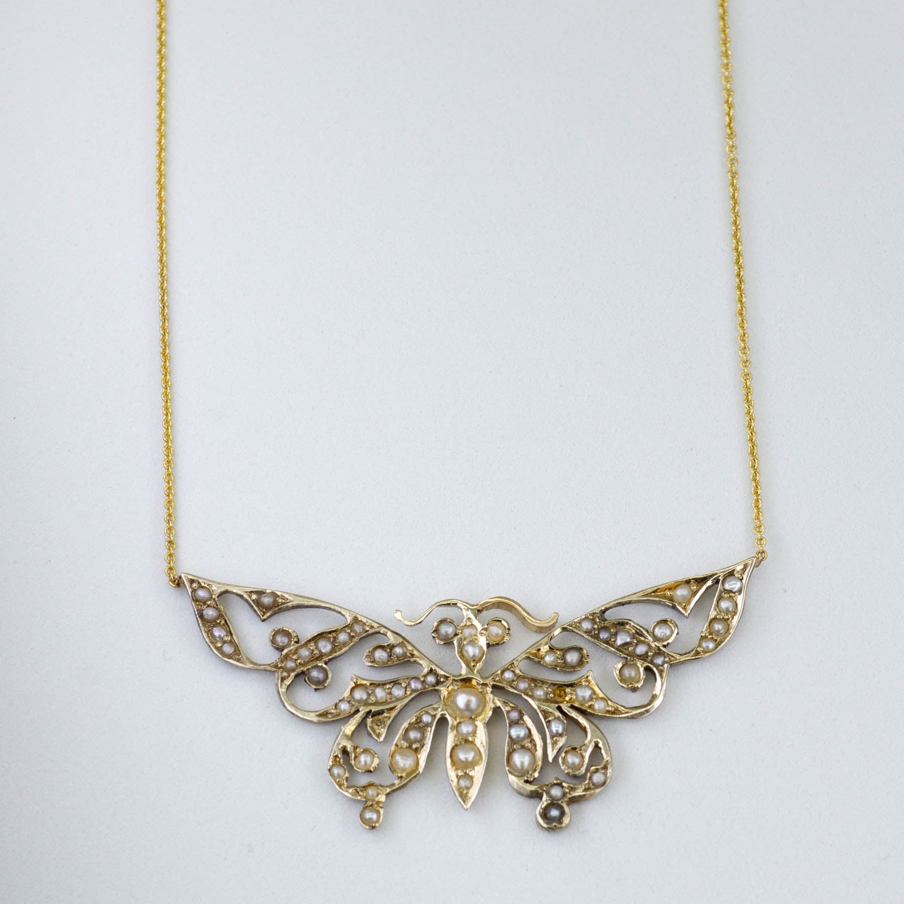 '100 Ways' Pearl Butterfly Necklace | 19.5" | - 100 Ways