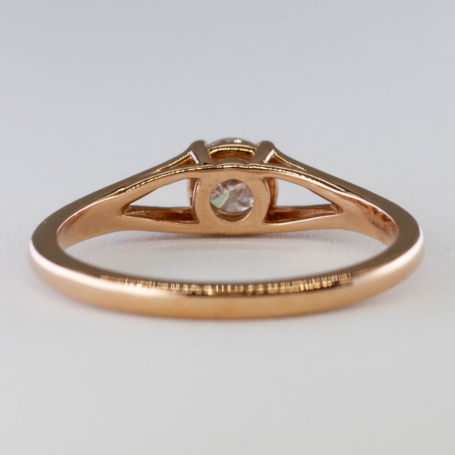 '100 Ways' Rose Gold Split Shank Solitaire Engagement Ring | 0.38ct | SZ 7 | - 100 Ways