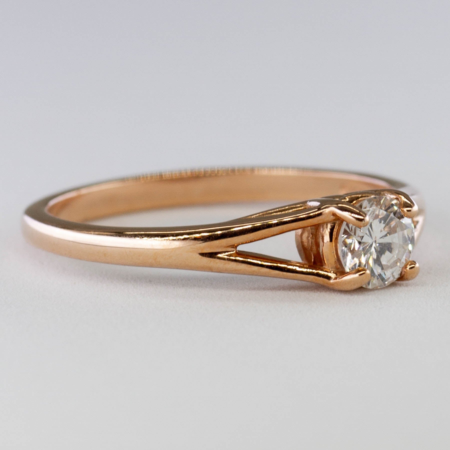 '100 Ways' Rose Gold Split Shank Solitaire Engagement Ring | 0.38ct | SZ 7 | - 100 Ways