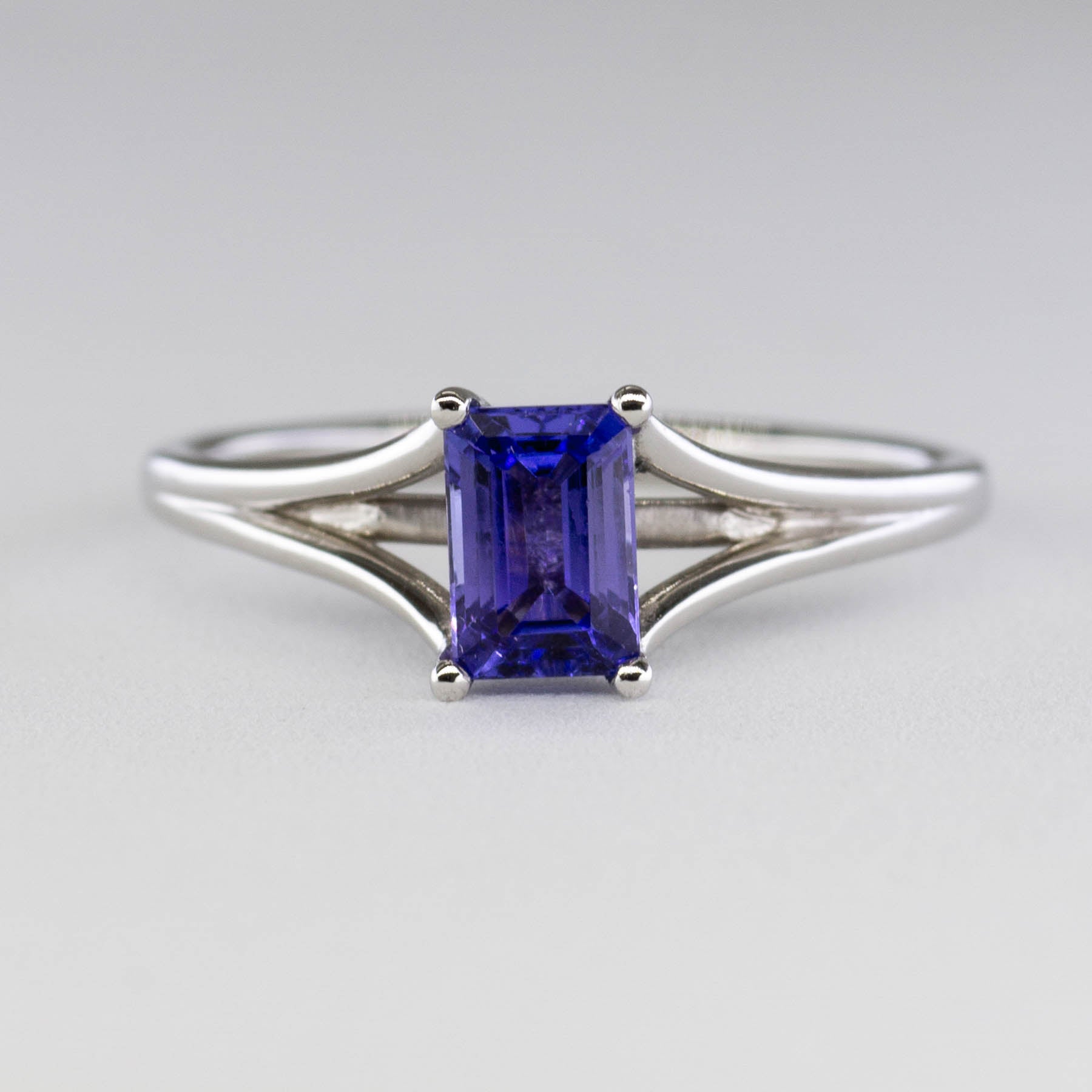 '100 Ways' Split Shank Emerald Cut Tanzanite Ring | 0.60ct | SZ 6.5 | - 100 Ways