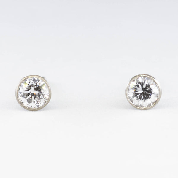 '100 Ways' White Gold Bezel Set Diamond Studs | 1/3 ctw |