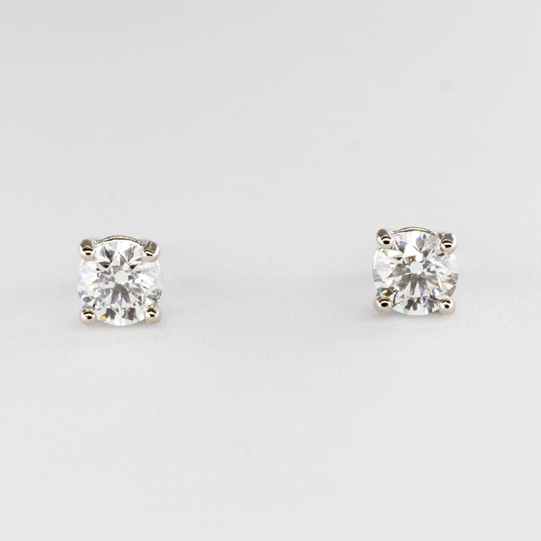 100 Ways White Gold Canadian Diamond Studs | 0.91 ctw SI G/H | - 100 Ways