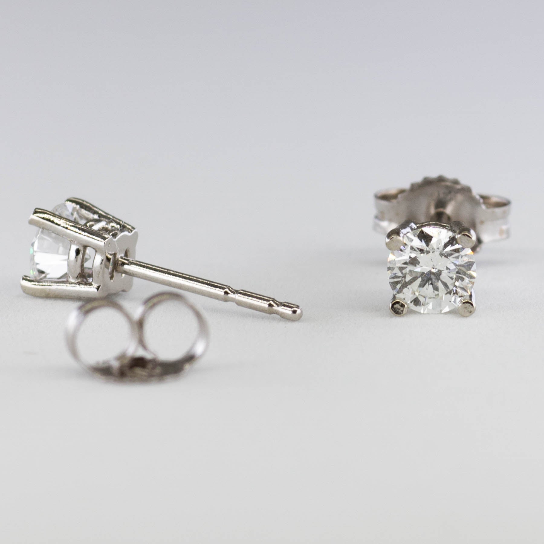 100 Ways White Gold Diamond Studs | 1/2 carat | Options Available - 100 Ways