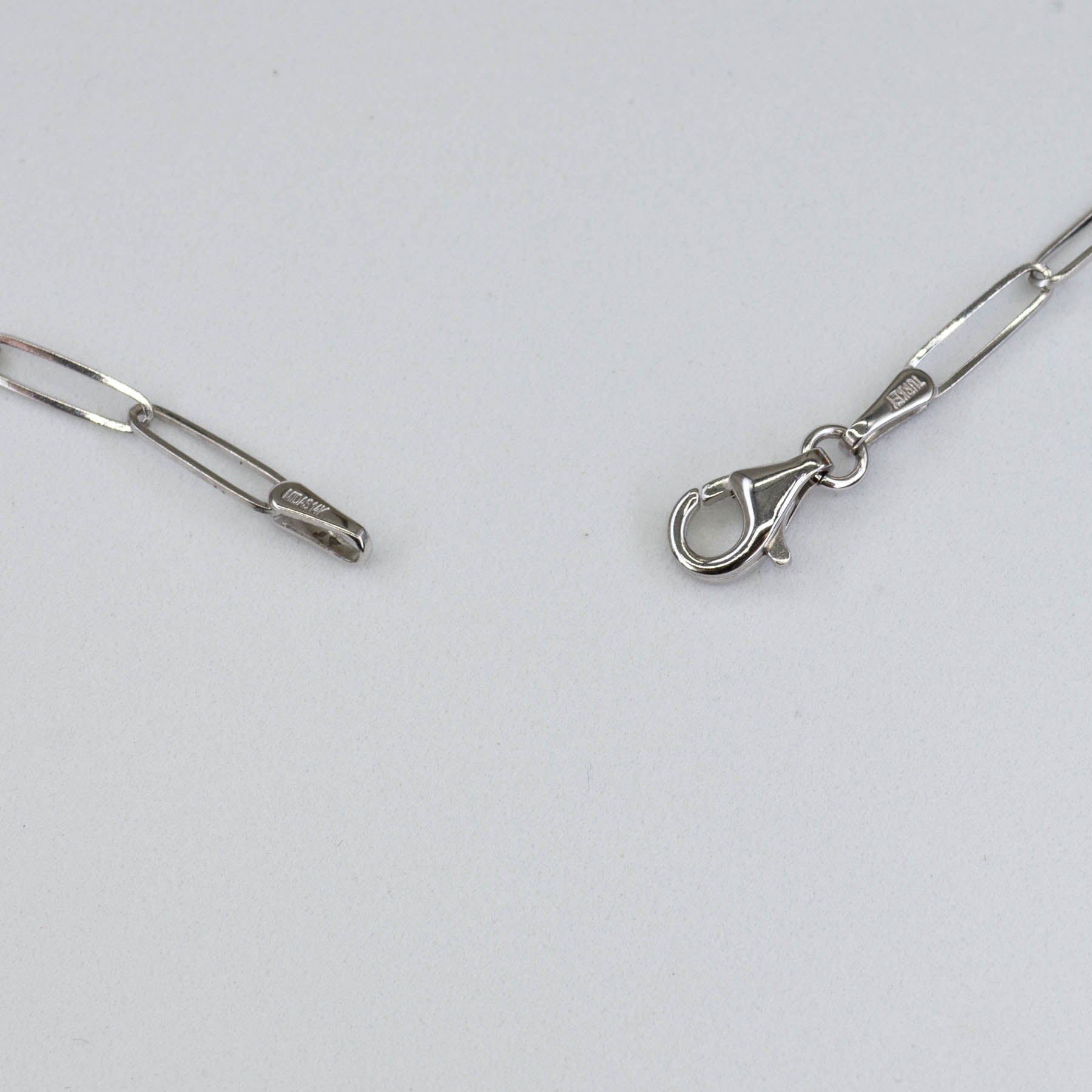 '100 Ways' White Gold Paperclip Chain | 20