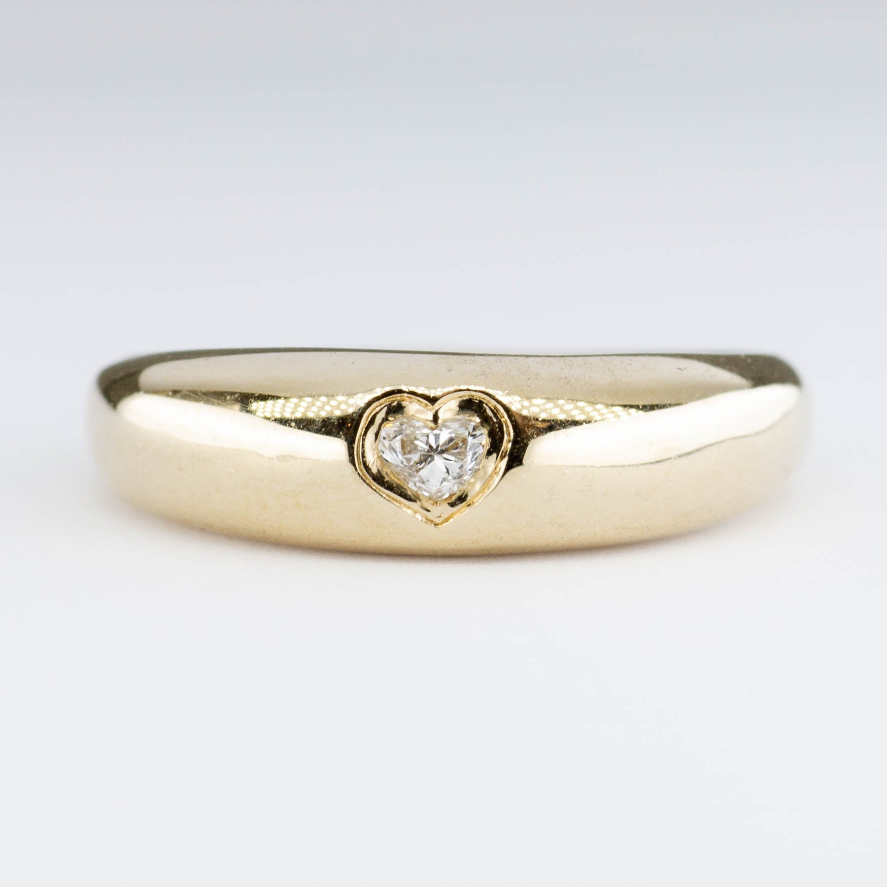 '100 Ways x Oirea Studio' Heart Diamond Dome 14K Ring | 0.14ctw | SZ 7 | - 100 Ways