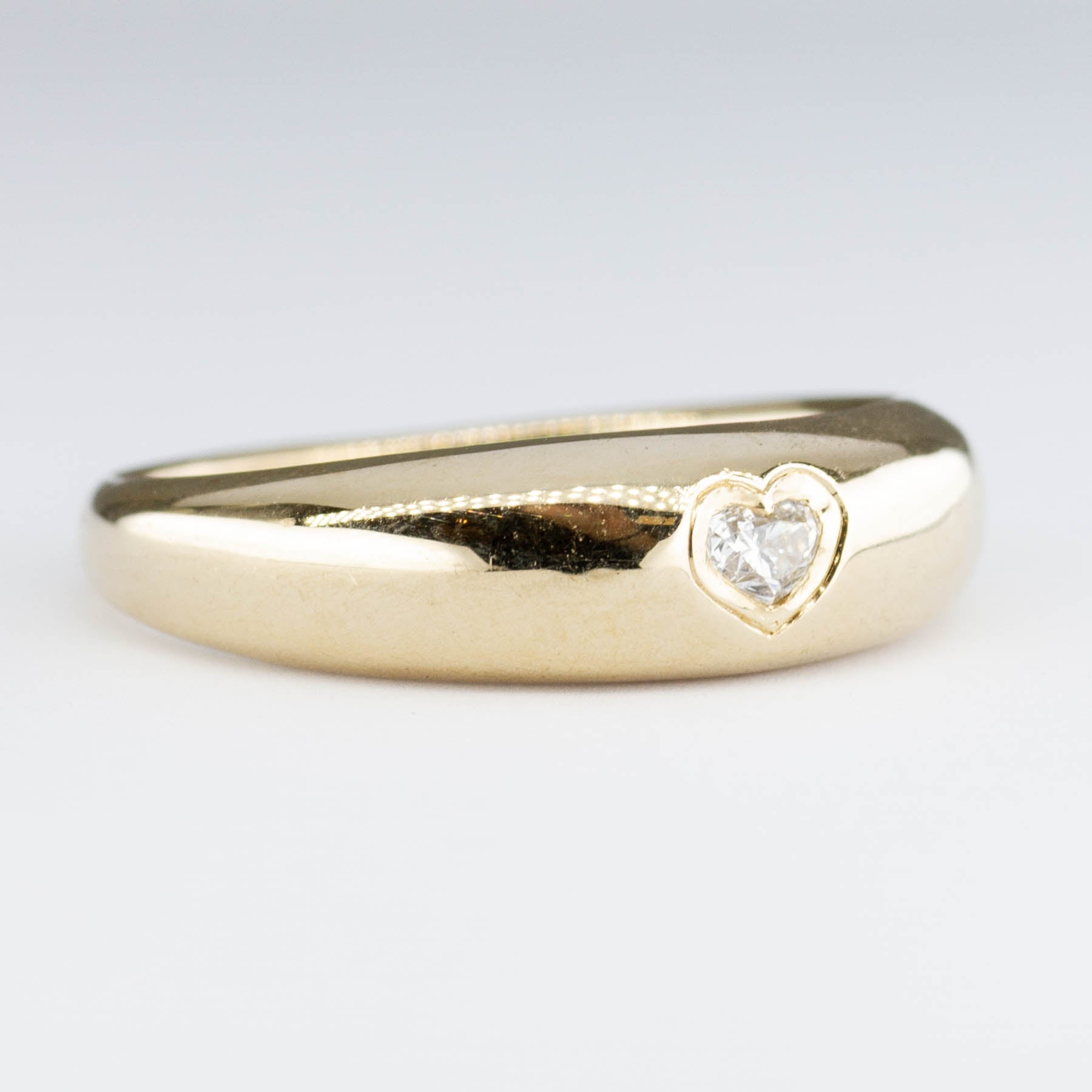 '100 Ways x Oirea Studio' Heart Diamond Dome 14K Ring | 0.14ctw | SZ 7 | - 100 Ways