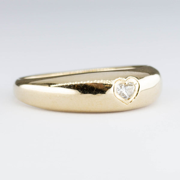 '100 Ways x Oirea Studio'  Heart Diamond Dome 14K Ring | 0.14ctw | SZ 7 |