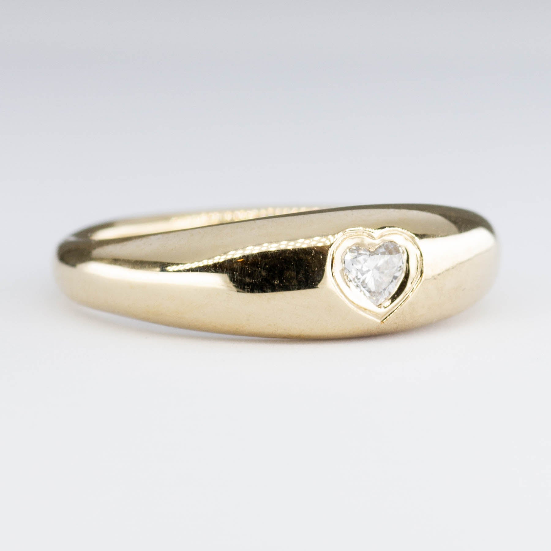 '100 Ways x Oirea Studio' Heart Diamond Dome 14K Ring | 0.14ctw | SZ 7 | - 100 Ways