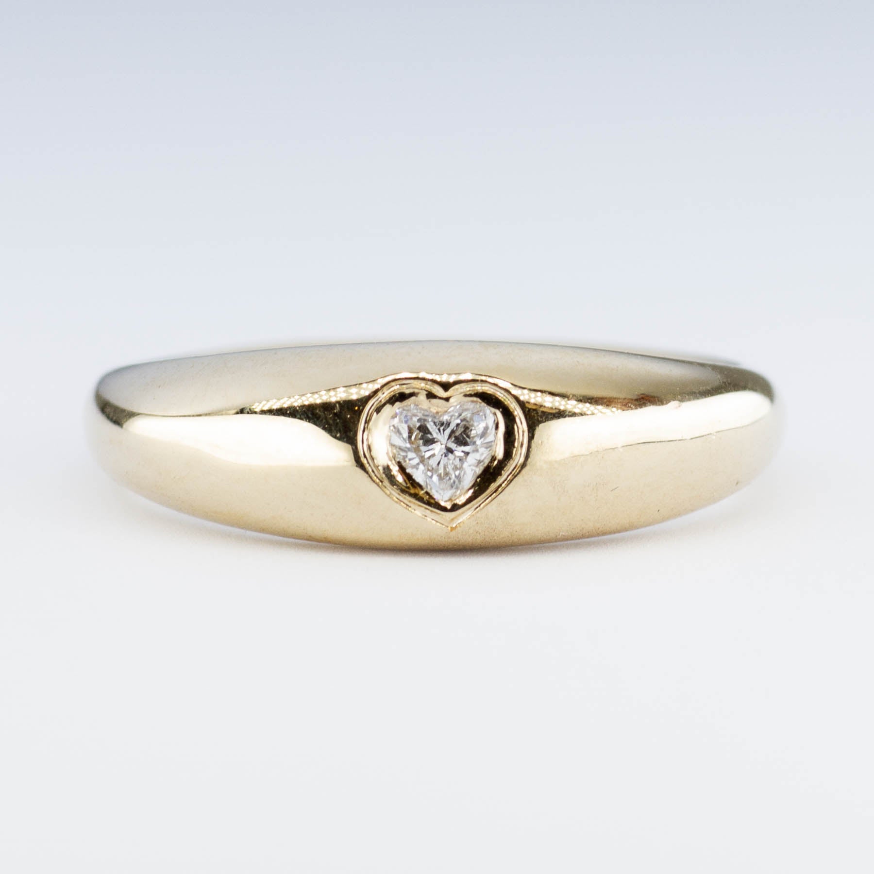 '100 Ways x Oirea Studio' Heart Diamond Dome 14K Ring | 0.14ctw | SZ 7 | - 100 Ways