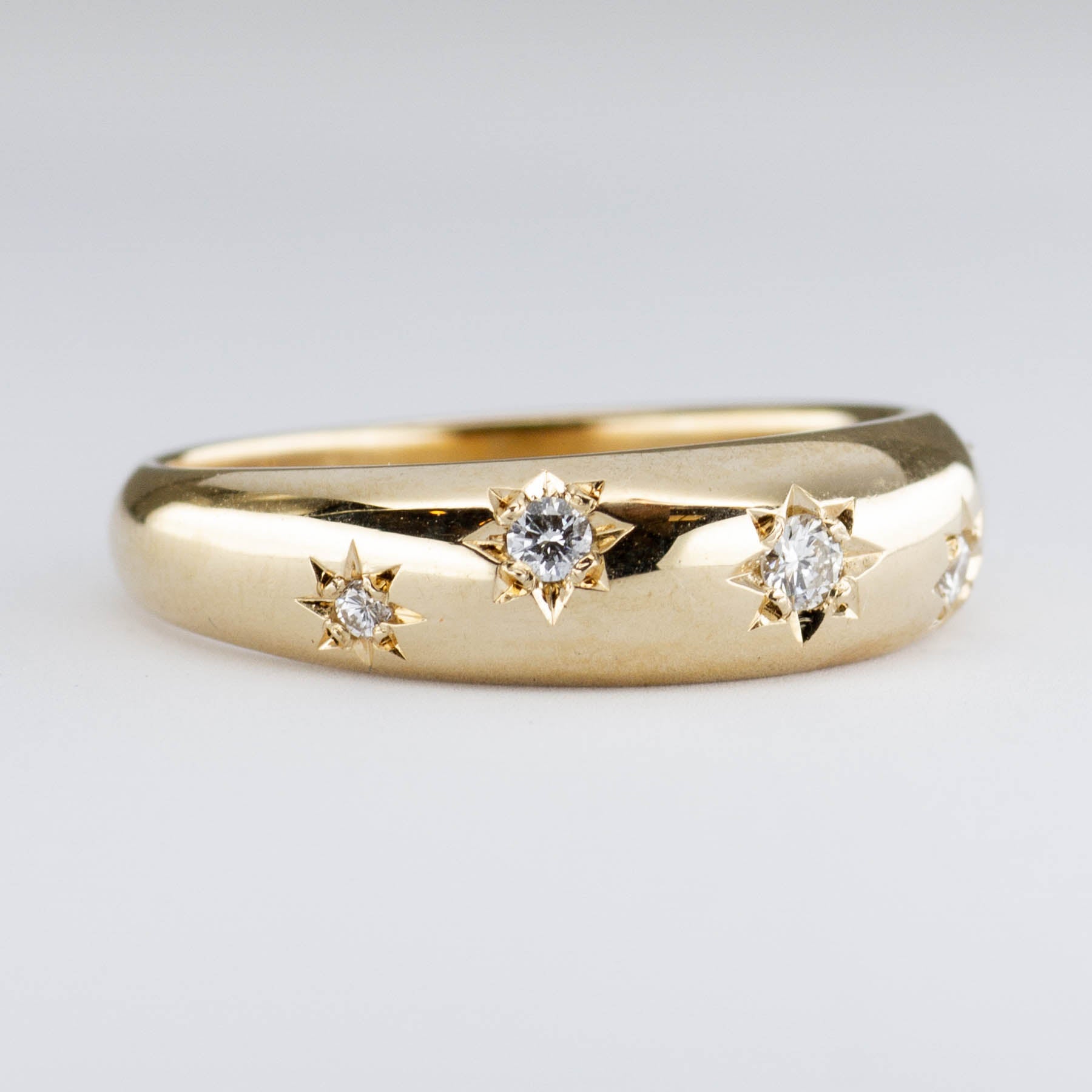 '100 Ways x Oirea Studio' Starburst Domed Diamond Ring | 0.11ctw | SZ 6.75 | - 100 Ways