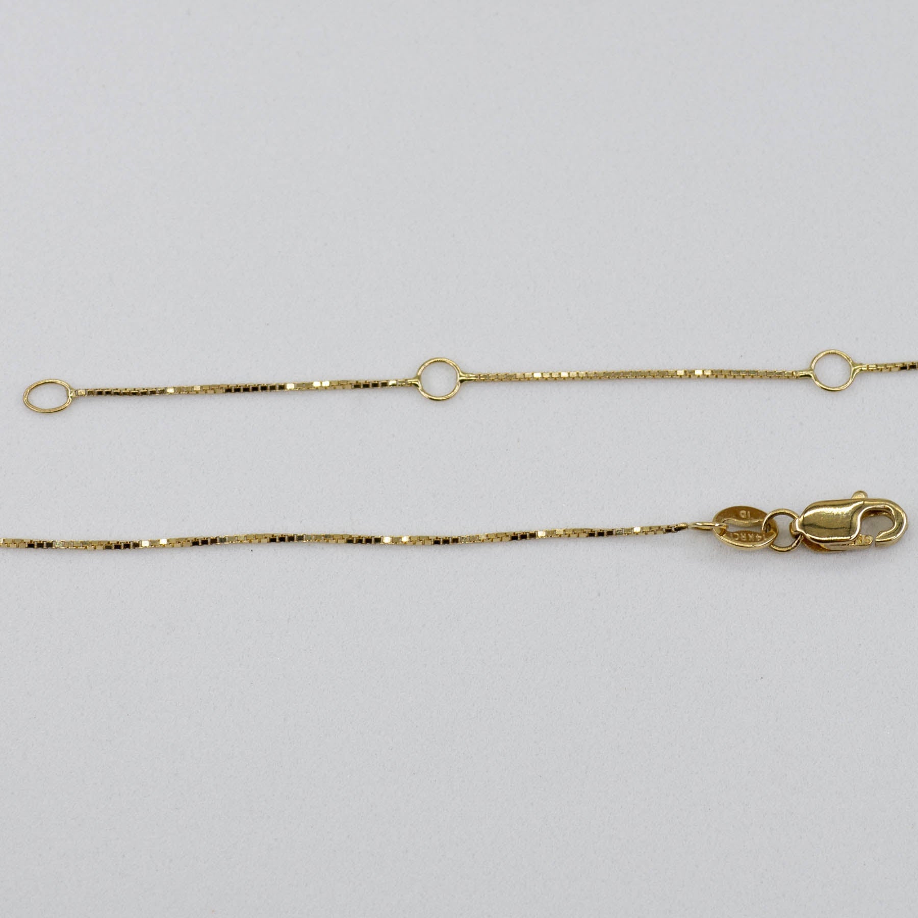 '100 Ways' Yellow Gold Adjustable Box Chain | - 100 Ways