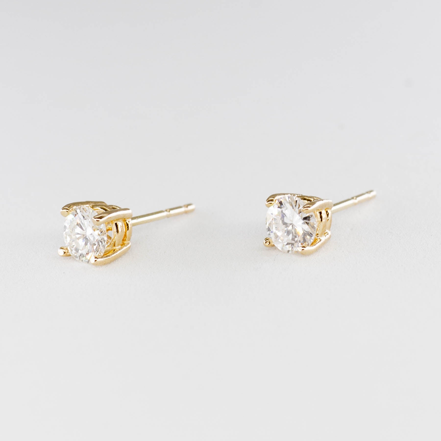 100 Ways Yellow Gold Diamond Studs | 0.66 ctw VS G/H | - 100 Ways
