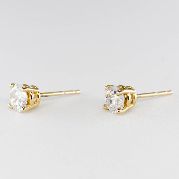 '100 Ways' Yellow Gold Diamond Studs | 0.77 ctw I2/3 G-I |