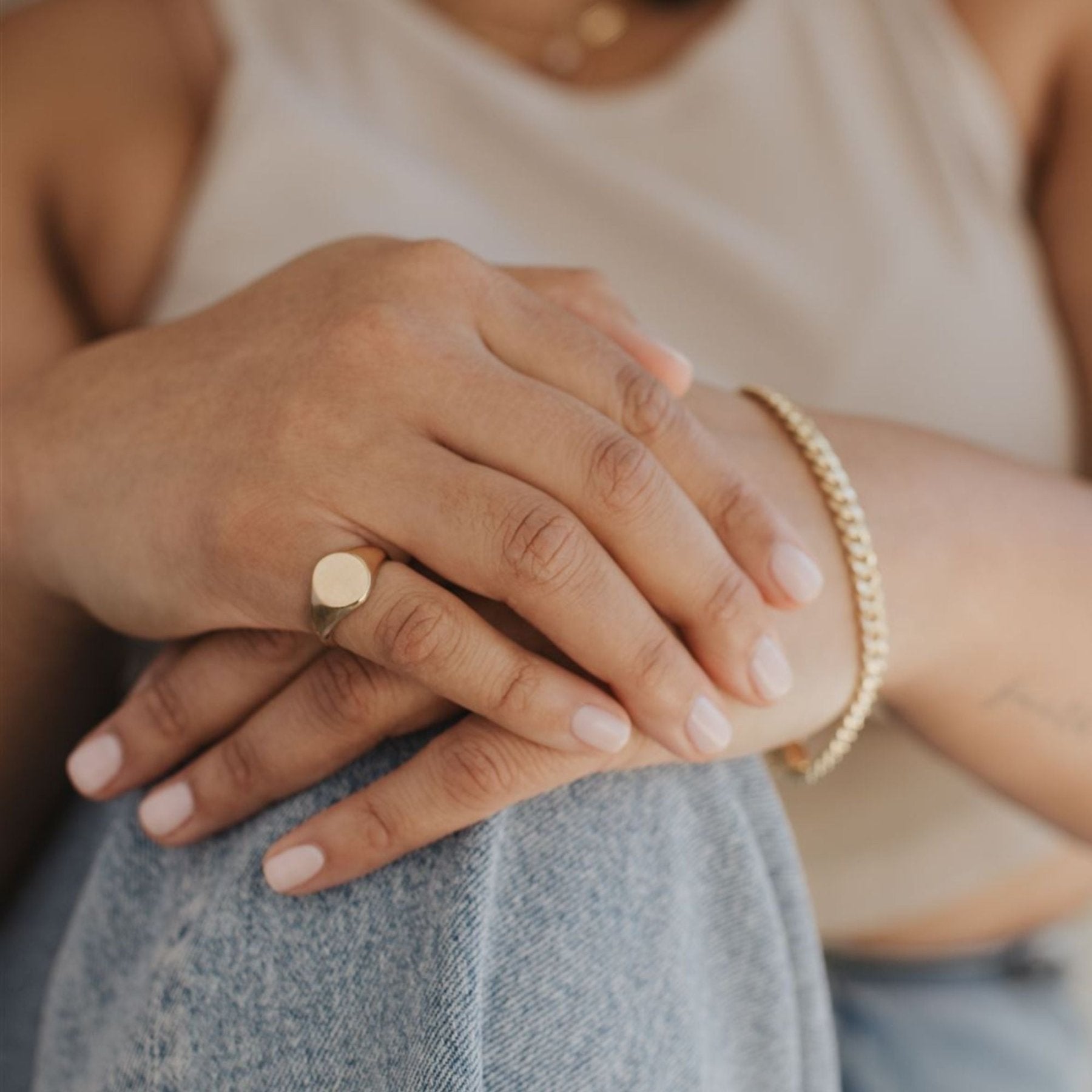 '100 Ways' Yellow Gold Signet Ring | Options Available | - 100 Ways