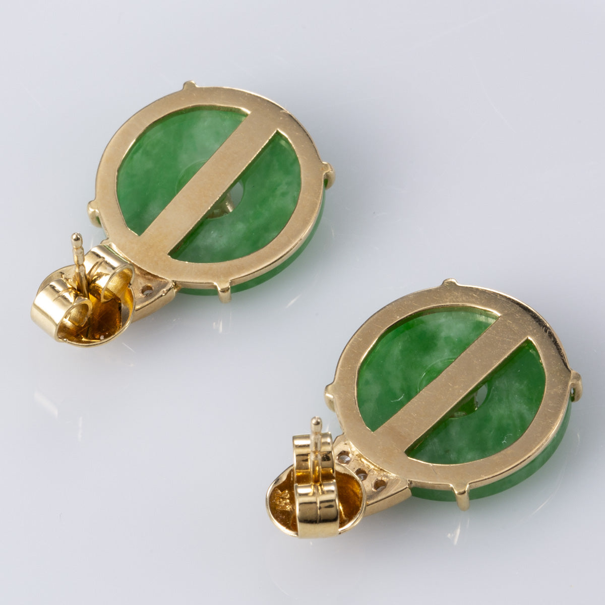 Jadeite & Diamond Earrings | 5.00ctw, 0.26ctw |