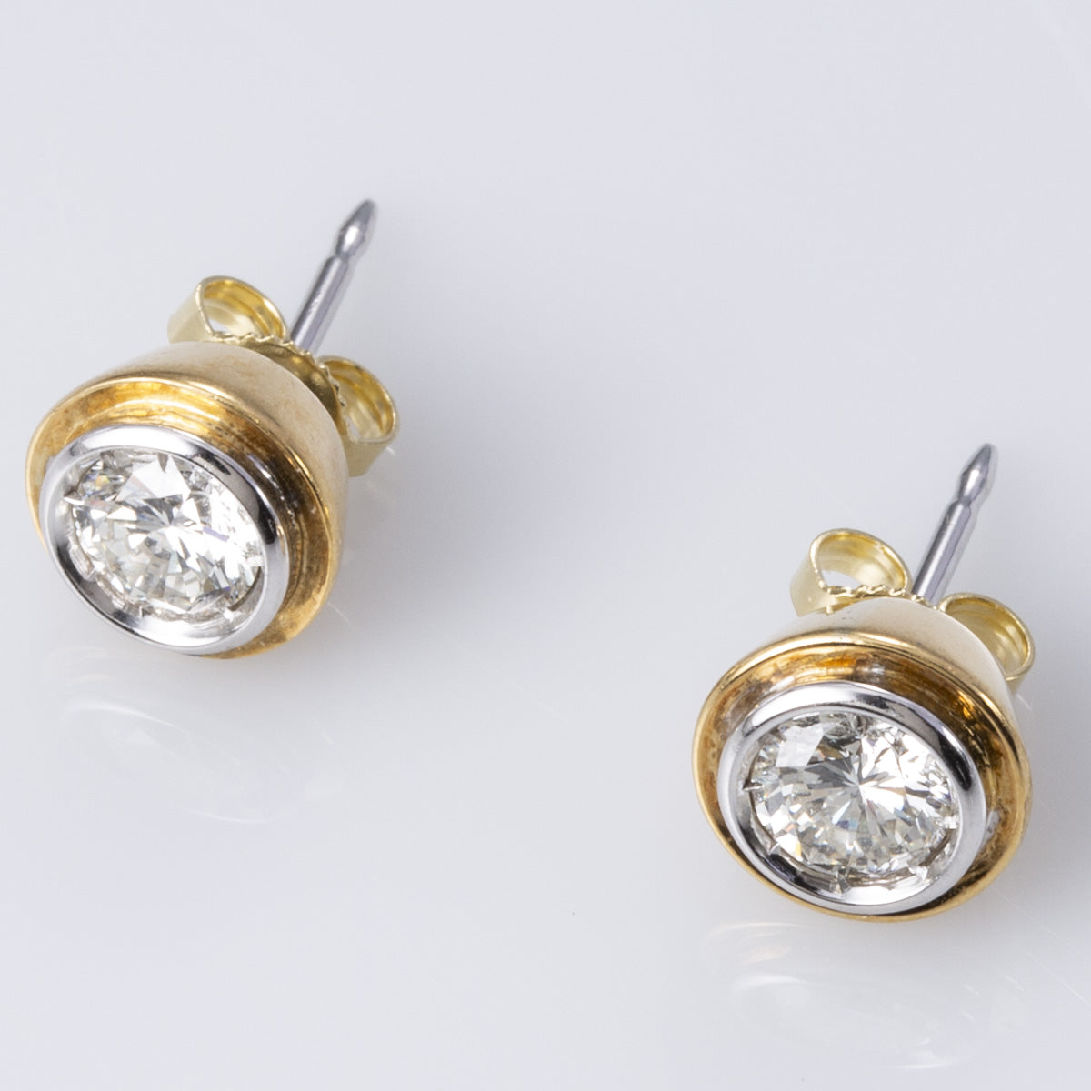 18k Yellow Gold Diamond Stud Earrings | 1.20ctw