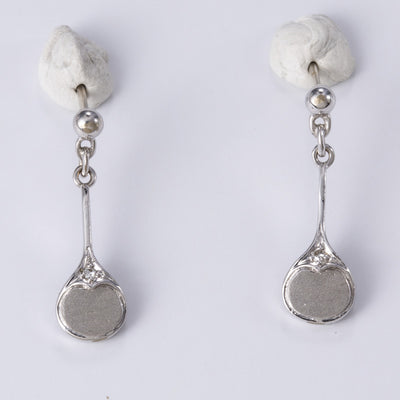 14k White Gold Diamond Earrings | 0.025ctw