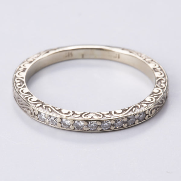 18k White Gold Diamond Ring | 0.09ctw | Sz 5.25
