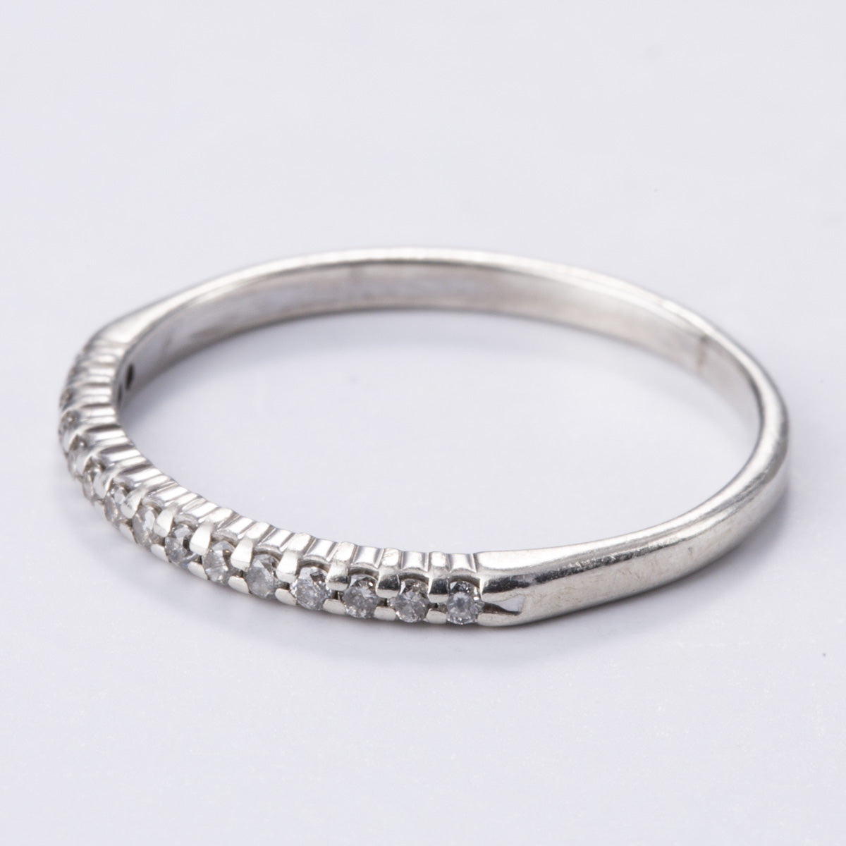 Silver Diamond Ring | 0.08ctw | Sz 5.5
