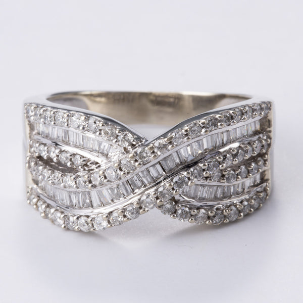 10k White Gold Diamond Ring | 1.00ctw | Sz 7.75