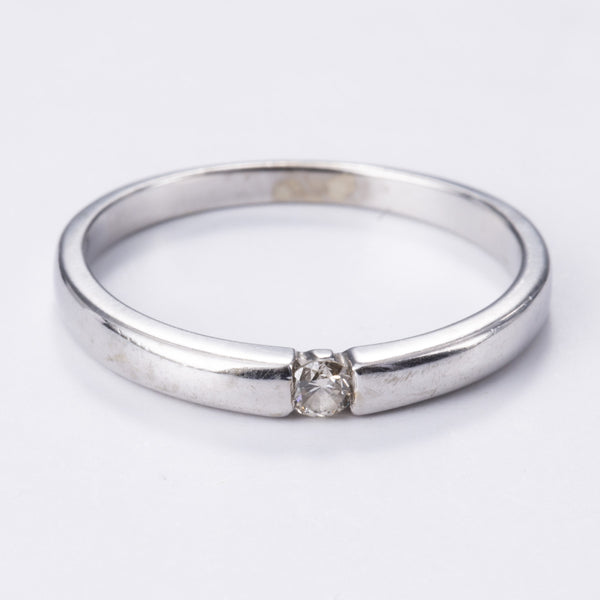 10k White Gold Diamond Ring | 0.05ct | Sz 5
