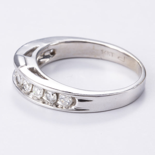 14k White Gold Diamond Ring | 0.50ctw | Sz 5.75