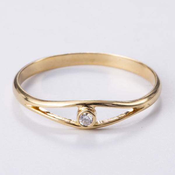 18k Yellow Gold Diamond Ring | 0.03ct | Sz 7