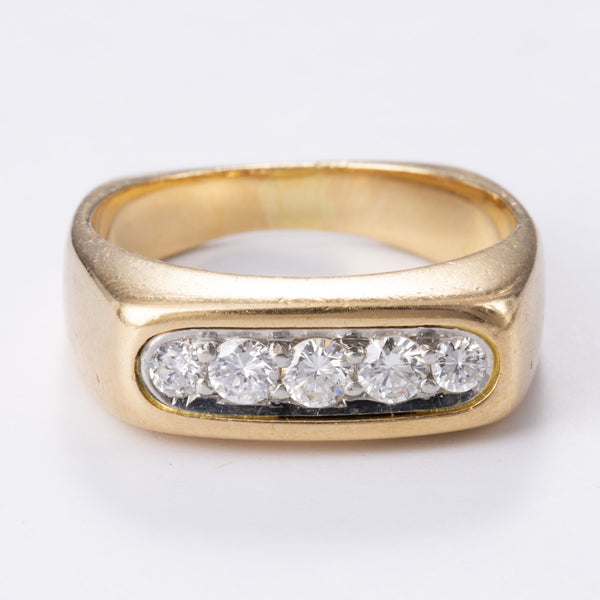 'Cavelti' 18k Yellow Gold Diamond Ring | 0.38ctw | Sz 6