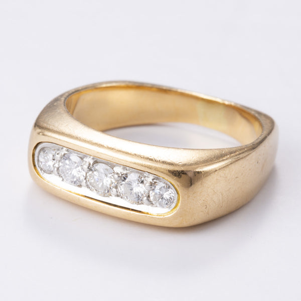 'Cavelti' 18k Yellow Gold Diamond Ring | 0.38ctw | Sz 6