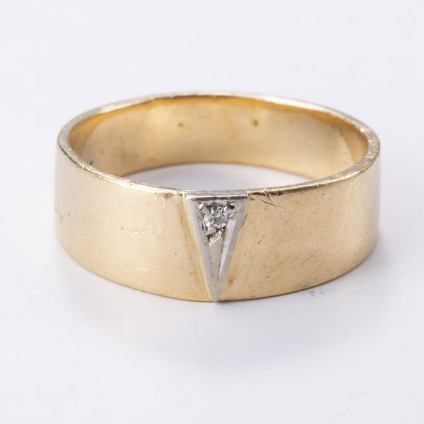 14k Yellow Gold Diamond Ring | 0.01ct | Sz 6.5
