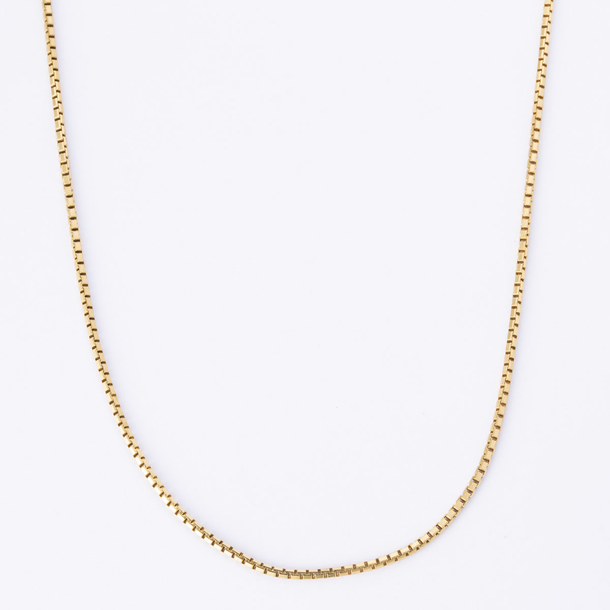 Chaîne à maillons carrés en or jaune 18 carats | 58 cm 