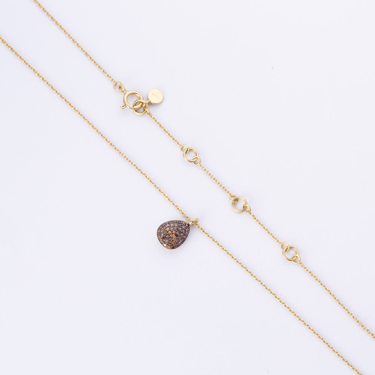 18k Yellow Gold Fancy Brown Diamond Necklace & Earring Set | 0.42ctw | 17.5" |