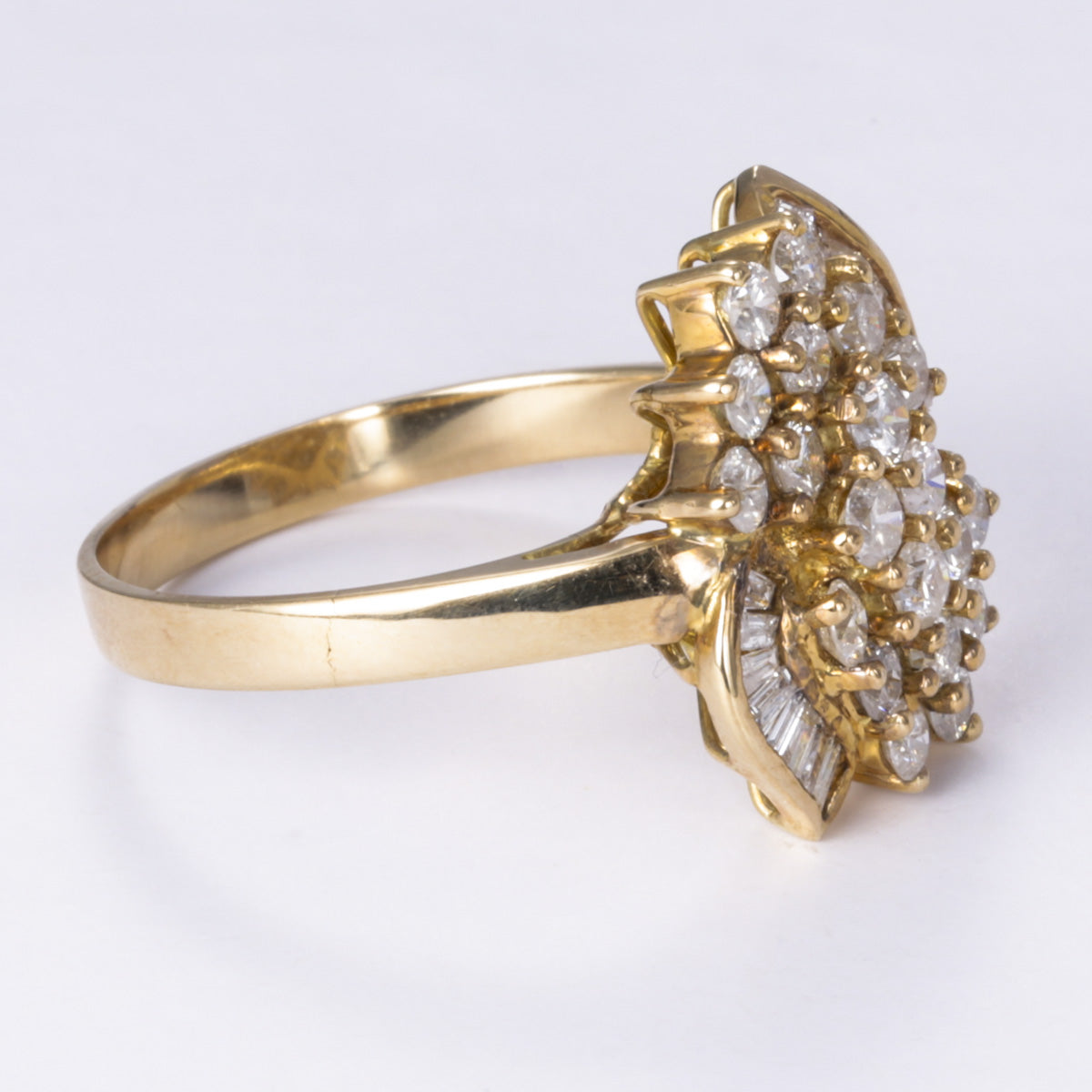 14k Yellow Gold Diamond Ring | 1.30ctw | Sz 7