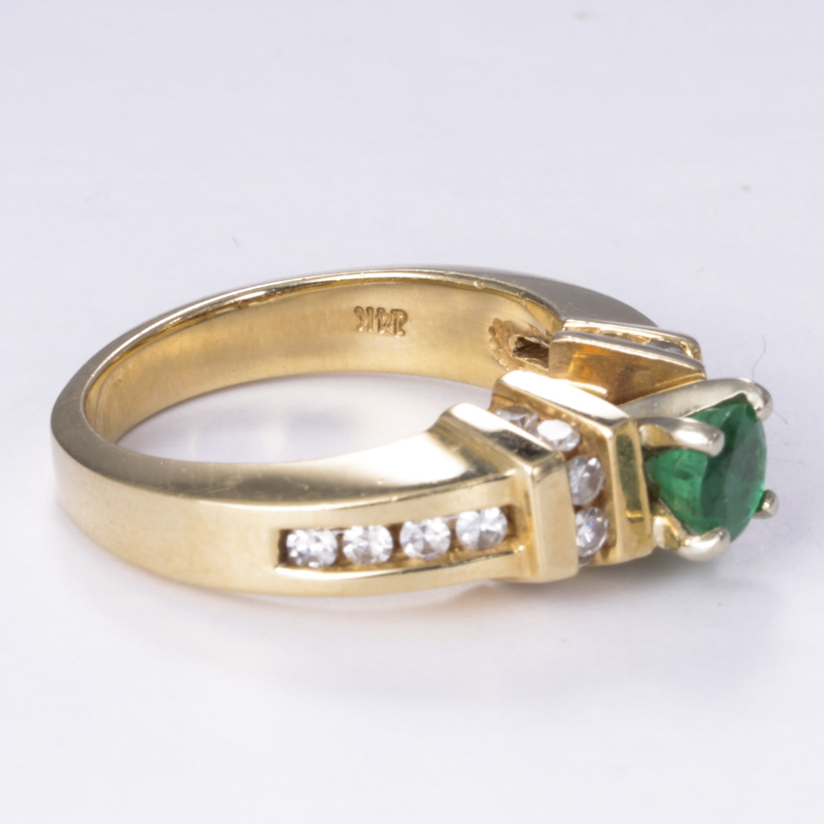 14k Emerald and Diamond Ring | 0.50ct, 0.45ctw | SZ 6.25