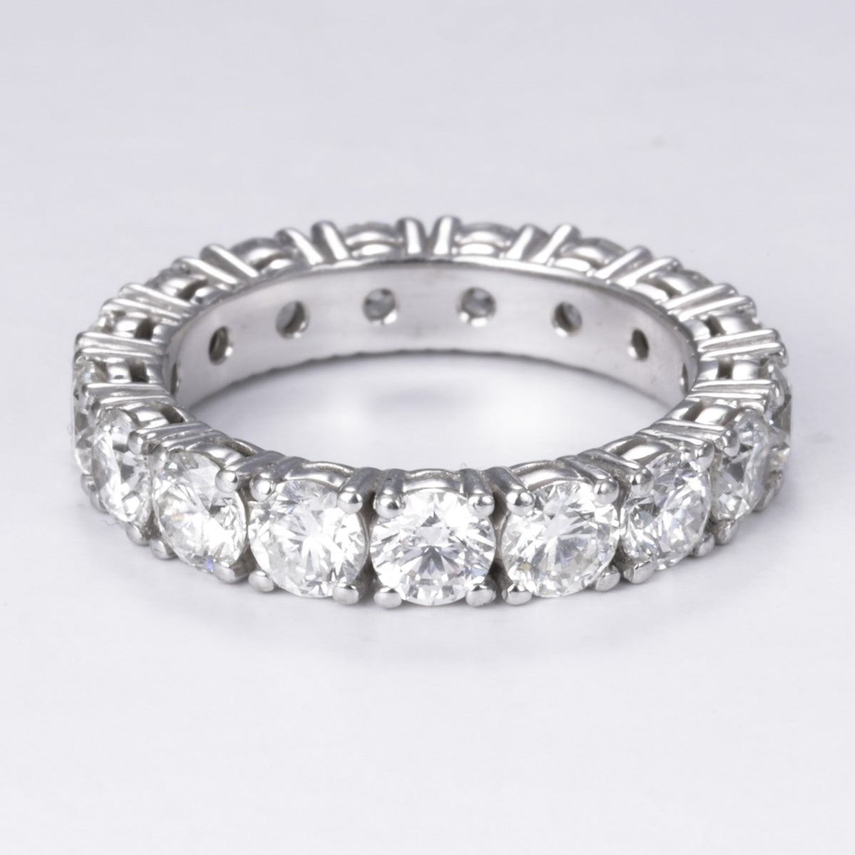 18k White Gold Eternity Diamond Band | 3.90ctw| SZ 6.75