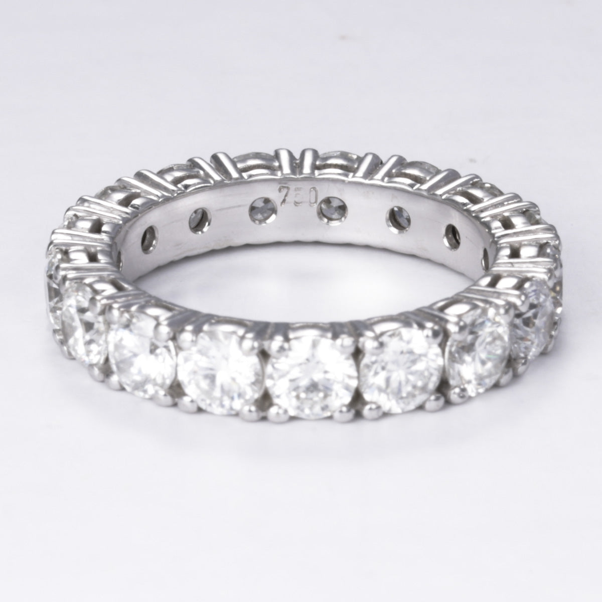 18k White Gold Eternity Diamond Band | 3.90ctw| SZ 6.75