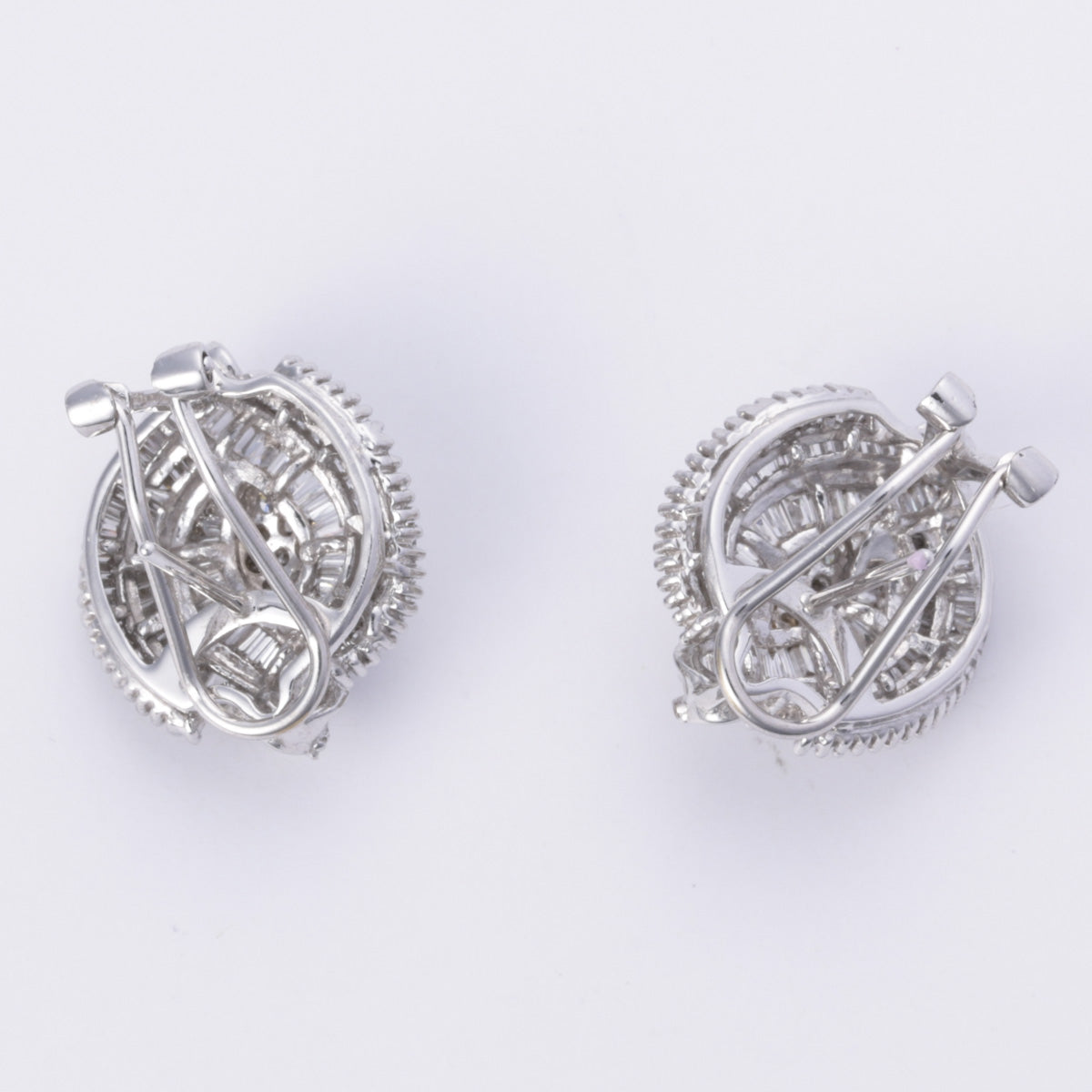 18k White Gold Omega-back Post Earring | 2.05ctw |