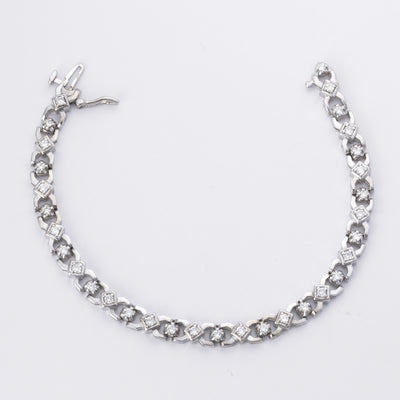 14k White Gold Diamond Bracelet | 1.00ctw | 7.25