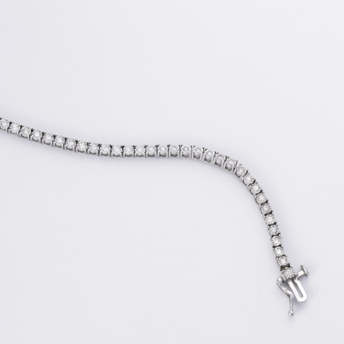 10k White Gold Diamond Bracelet | 1.00ctw | 7.5"