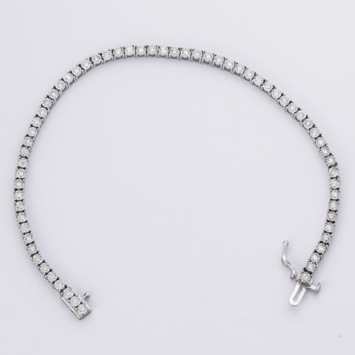 10k White Gold Diamond Bracelet | 1.00ctw | 7.5"