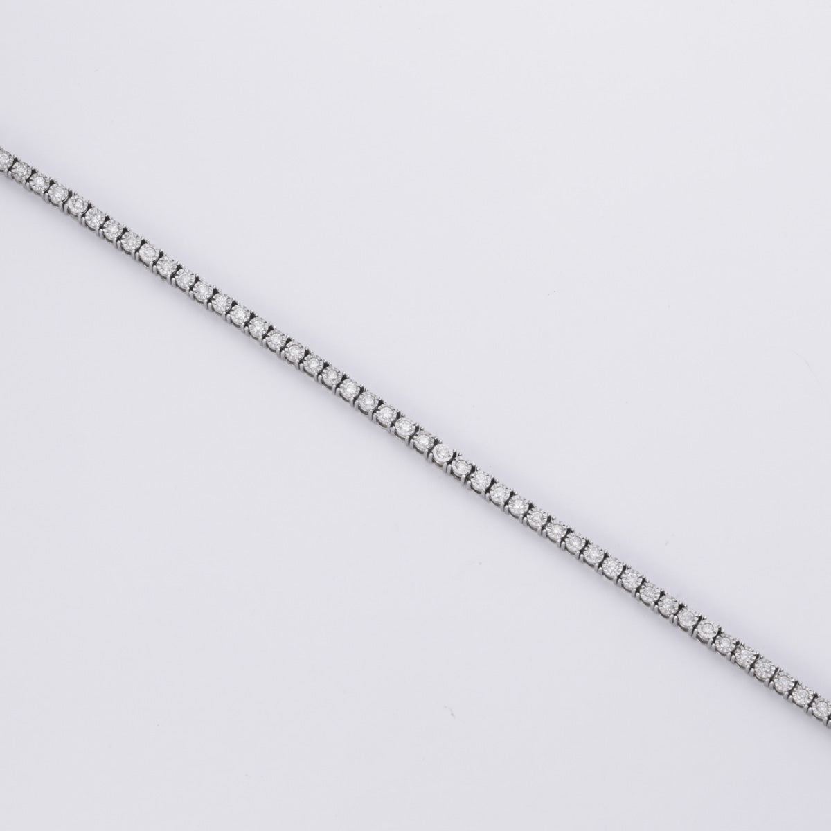 10k White Gold Diamond Bracelet | 1.00ctw | 7.5"