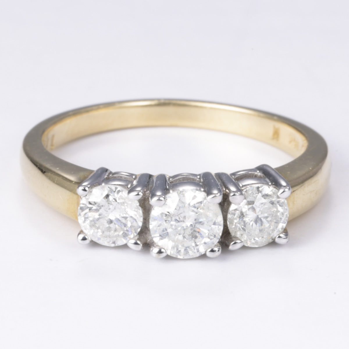 14k Three Stone Diamond Ring | 1.00ctw | Size 7