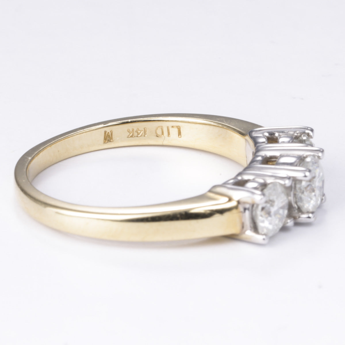 14k Three Stone Diamond Ring | 1.00ctw | Size 7