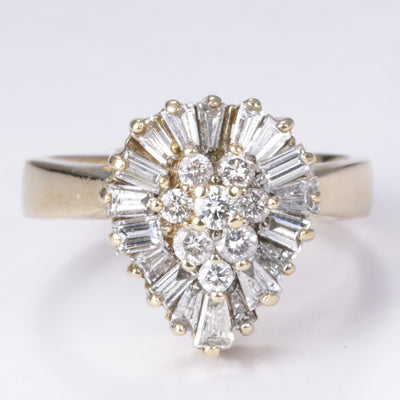 14k Yellow Gold Diamond Ring | 1.25ctw | Size 7