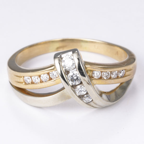 14k Yellow and White Gold Diamond Ring | 0.30ctw | SZ 8.75